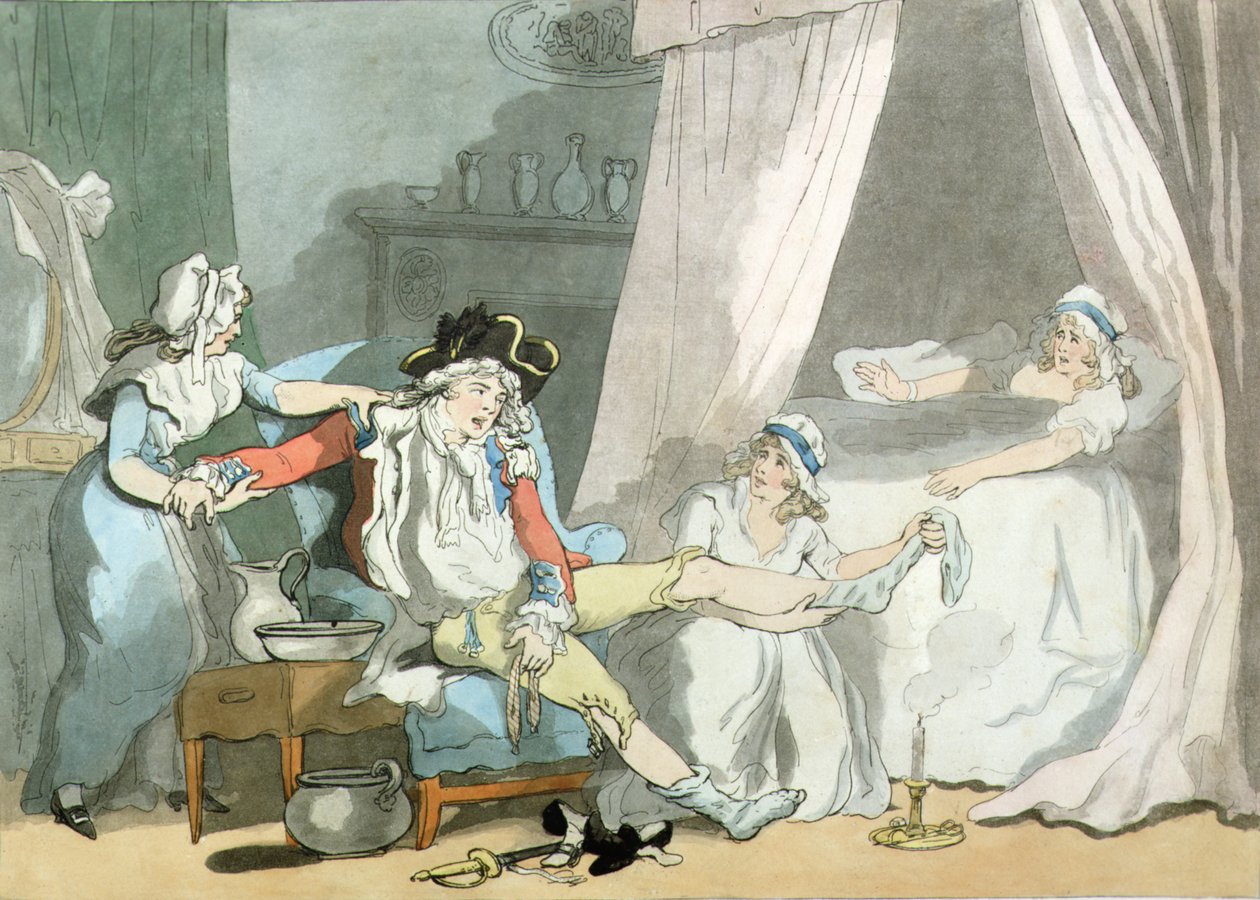 Vier uur in de Stad, uitgegeven 1788 door Thomas Rowlandson
