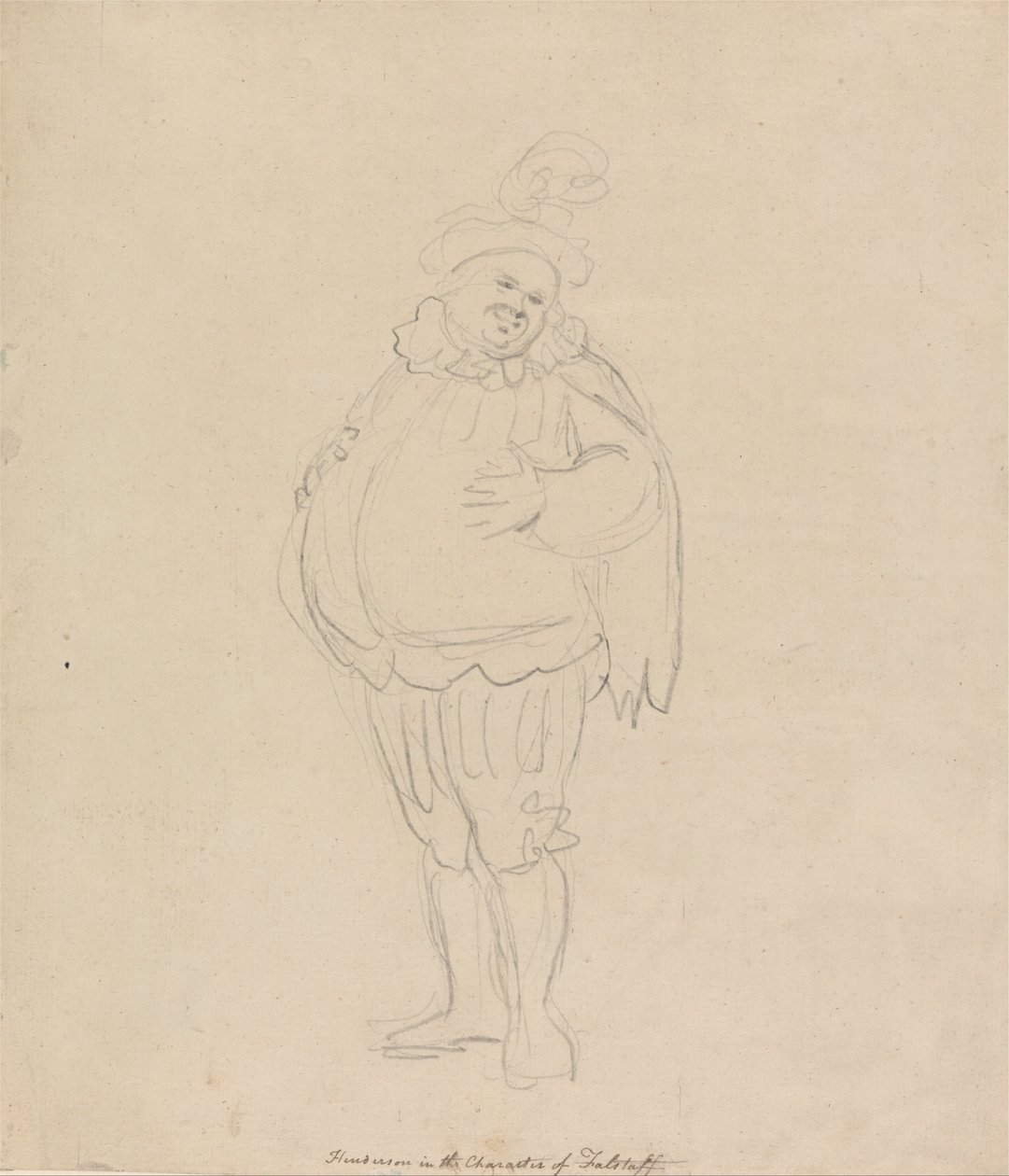 Henderson in de rol van Falstaff door Thomas Rowlandson