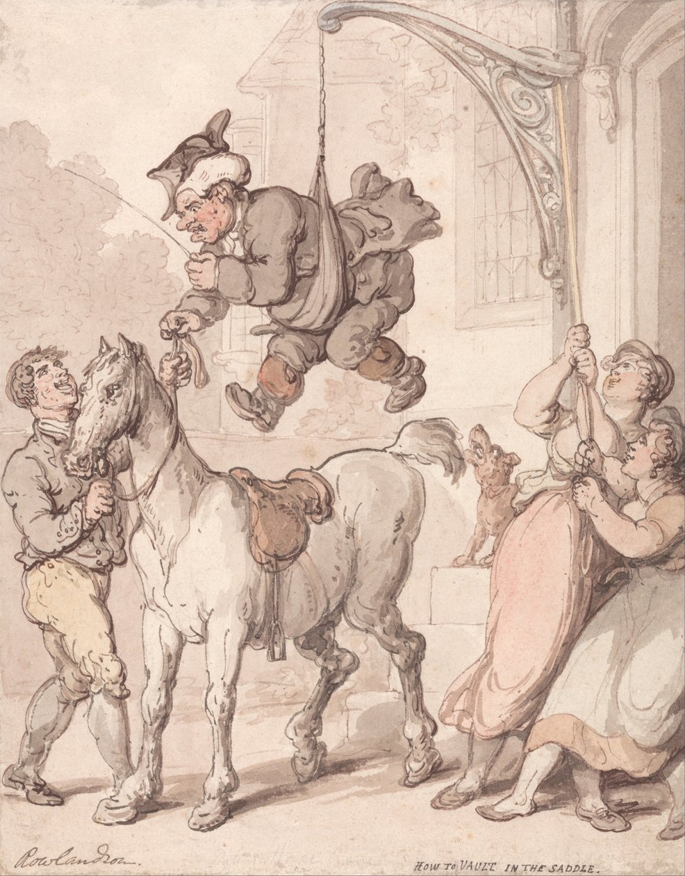 Hoe te Springen in het Zadel door Thomas Rowlandson