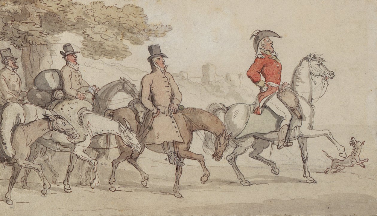 Illustraties voor The Military Adventures of Johnny Newcome door John Mitford door Thomas Rowlandson