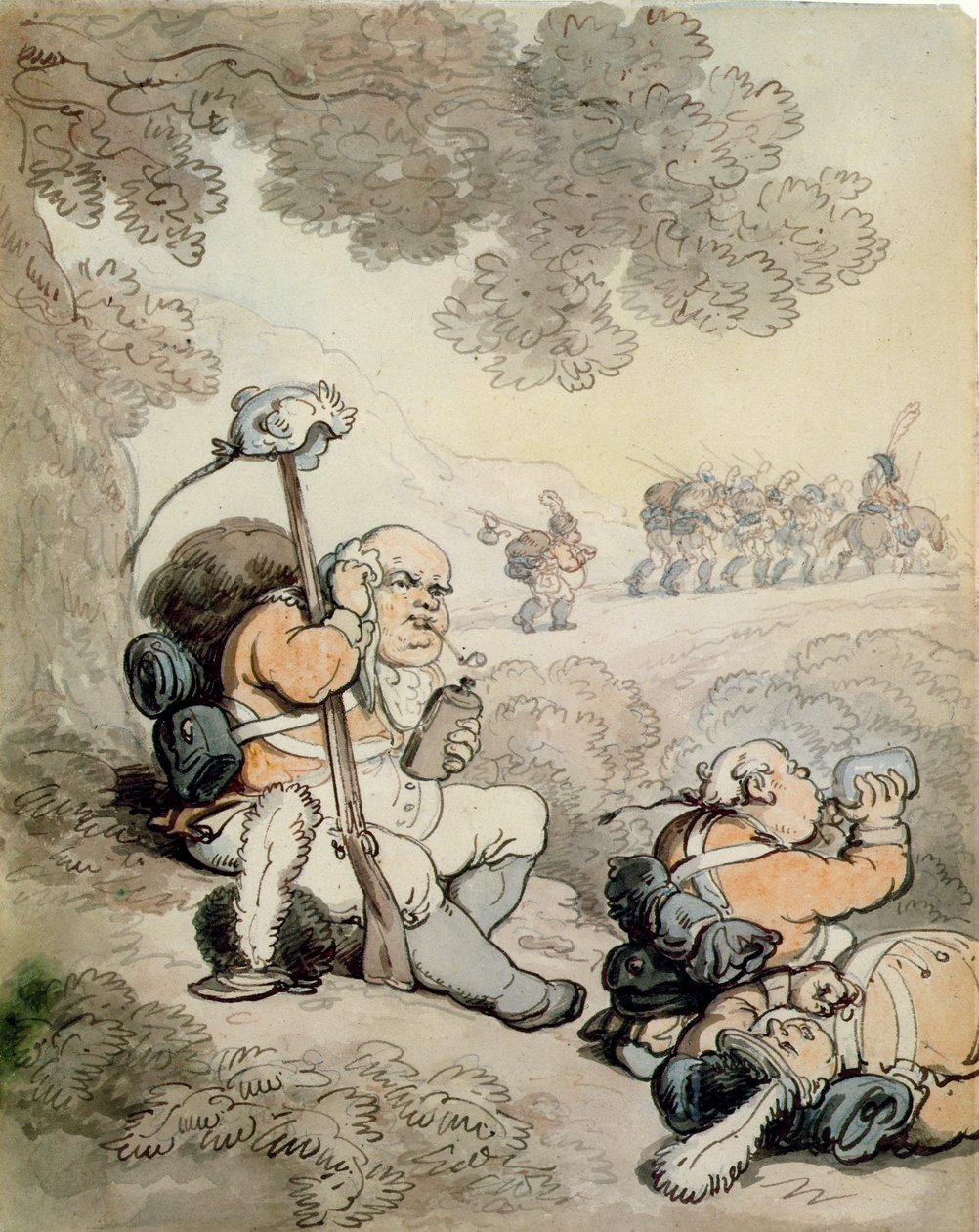 Lichte Infanterie Vrijwilligers, 1804 door Thomas Rowlandson