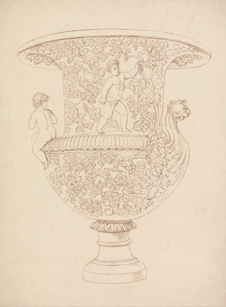 Studie van een vaas door Thomas Rowlandson