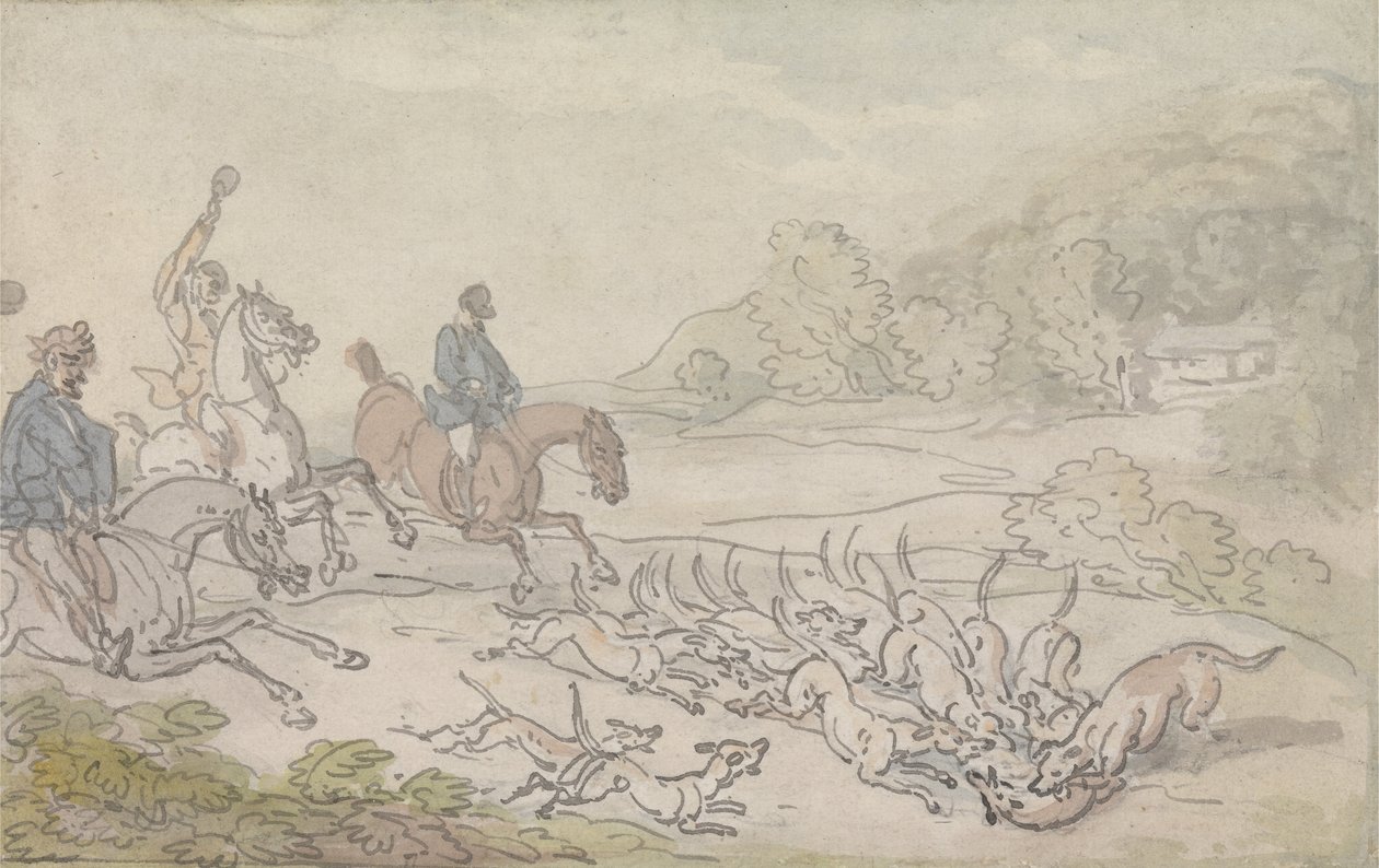 De jacht door Thomas Rowlandson