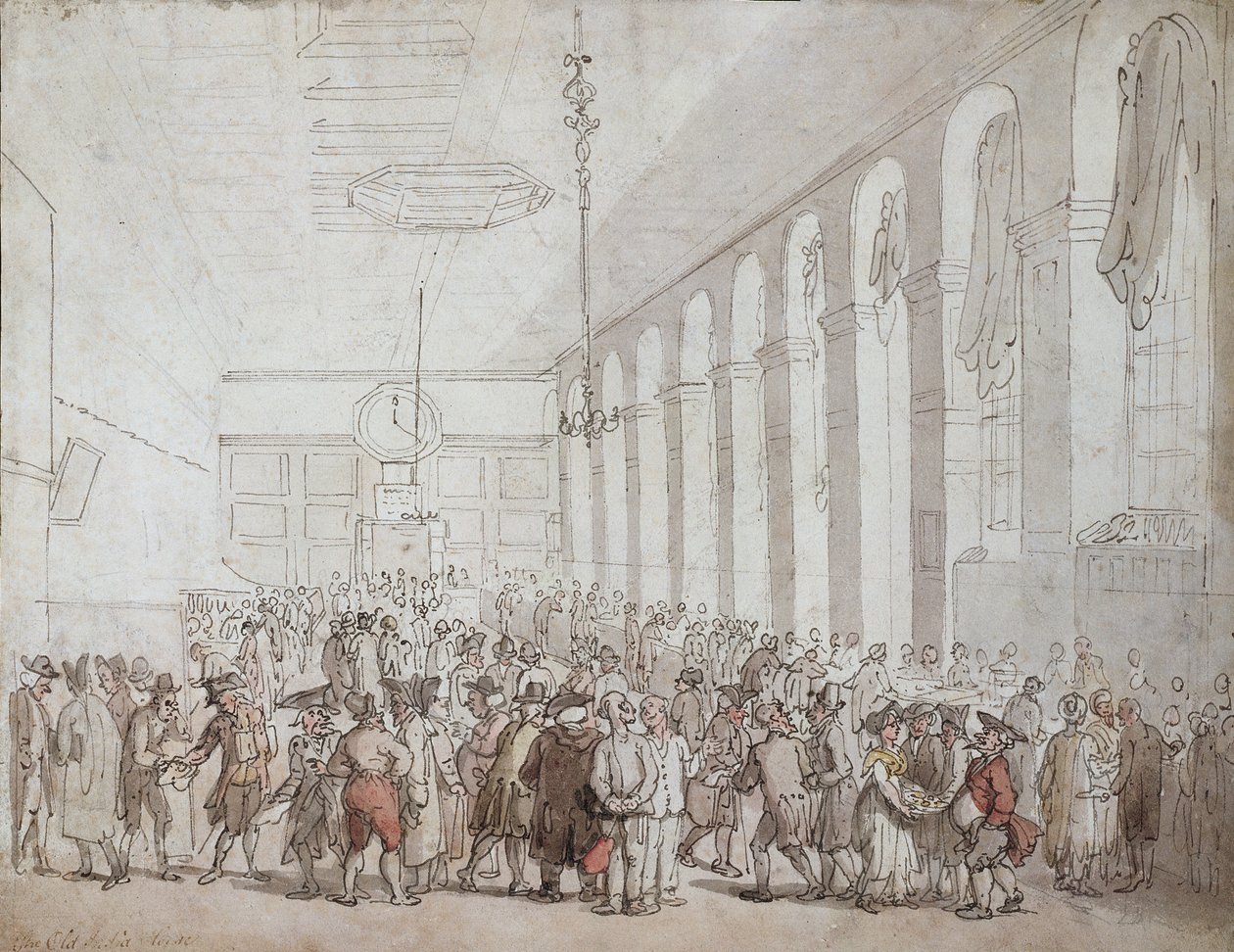 Het Oude India Huis door Thomas Rowlandson
