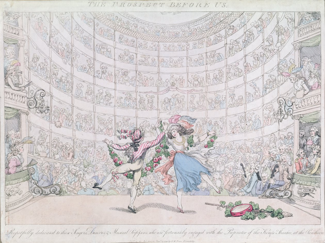 Het Pantheon, Oxford Street, uitgegeven door S.W. Fores, 1791 door Thomas Rowlandson