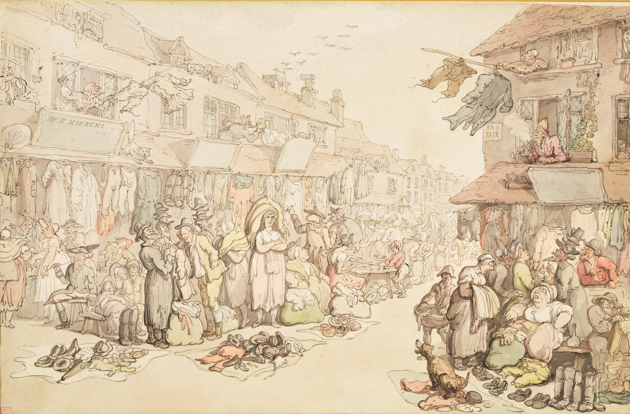 De Voddenmarkt door Thomas Rowlandson