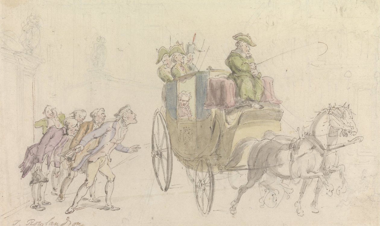 De Dominee van Wakefield - Aanwezigheid bij een Edelman door Thomas Rowlandson