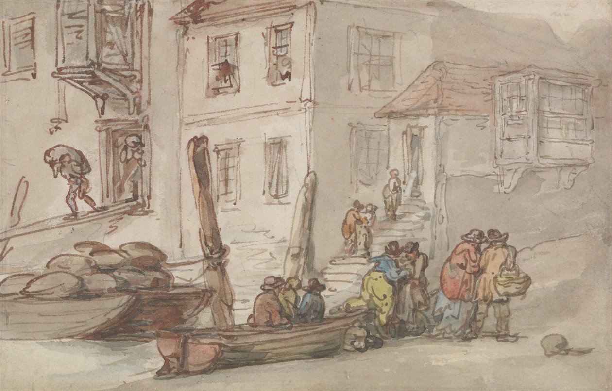 Wapping Old Stairs door Thomas Rowlandson