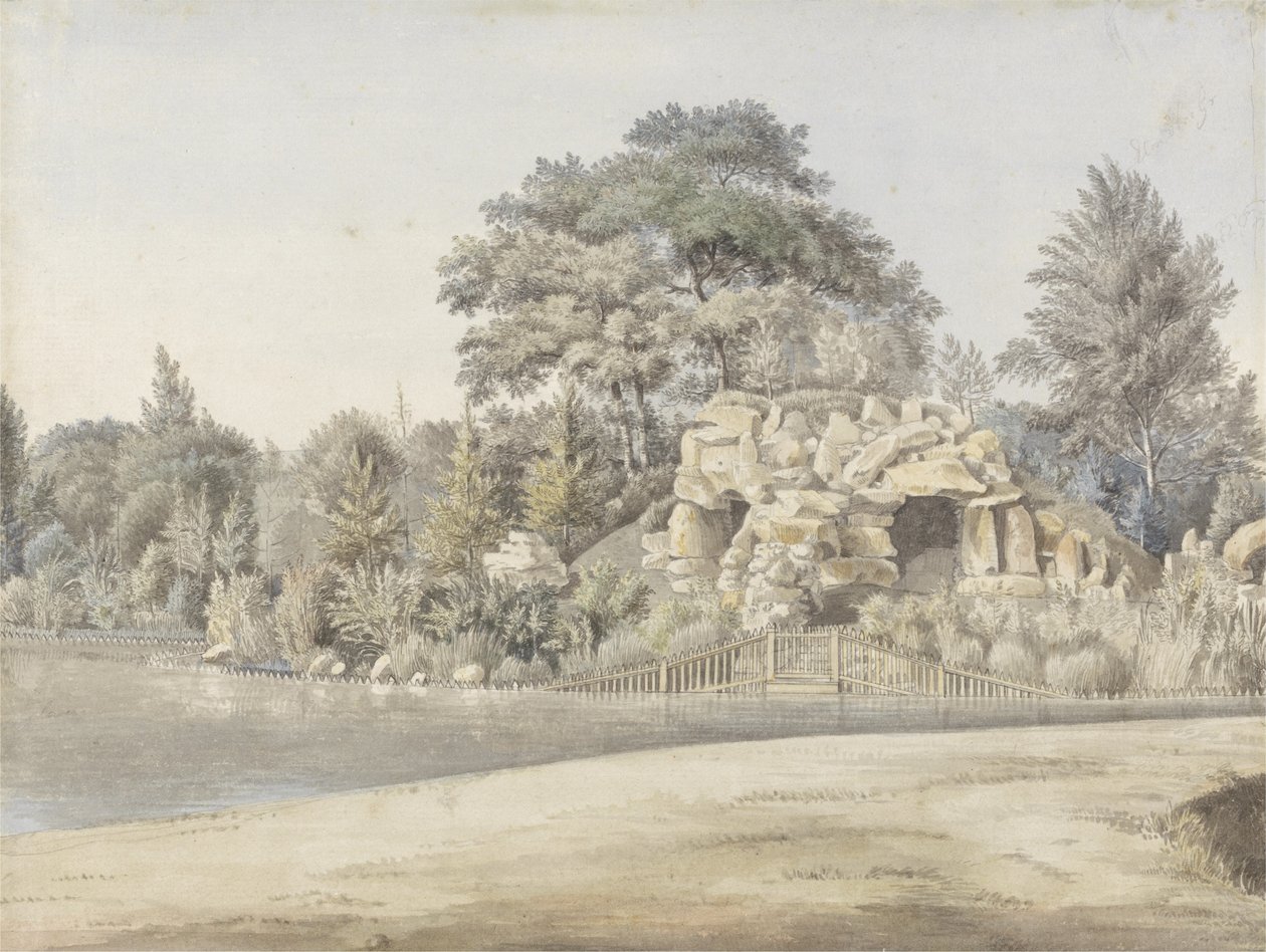De grot, Virginia Water door Thomas Sandby