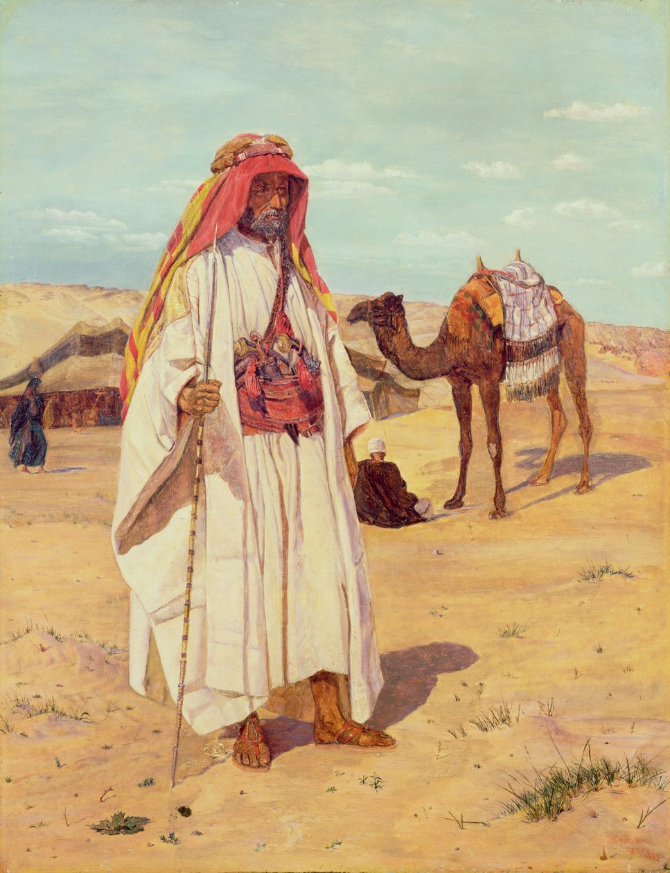 Arabische sjeik (Richard Burton in Arabische kleding), 1854 door Thomas Seddon