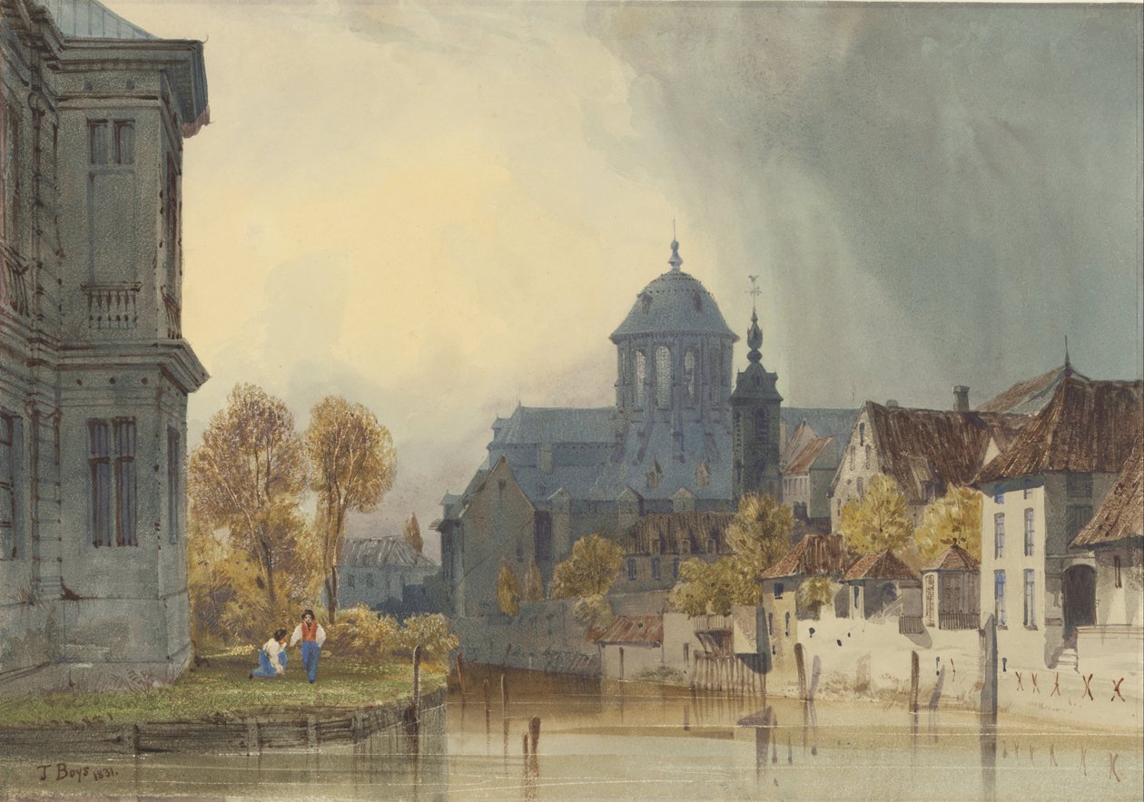 Een uitzicht op de kerk van Onze-Lieve-Vrouw van Hanswijk, Mechelen (Malines), België door Thomas Shotter Boys