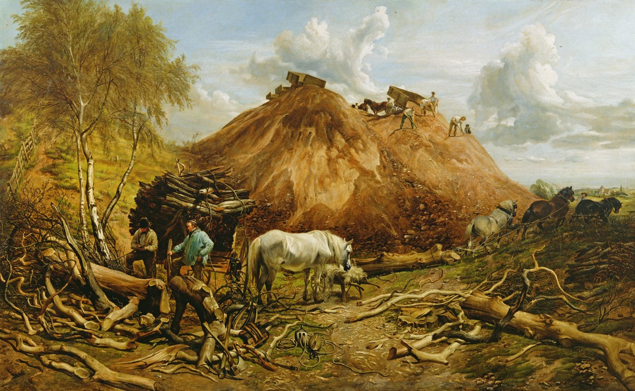 Het Bos Ruimen voor de IJzeren Weg, 1880 door Thomas Sidney Cooper