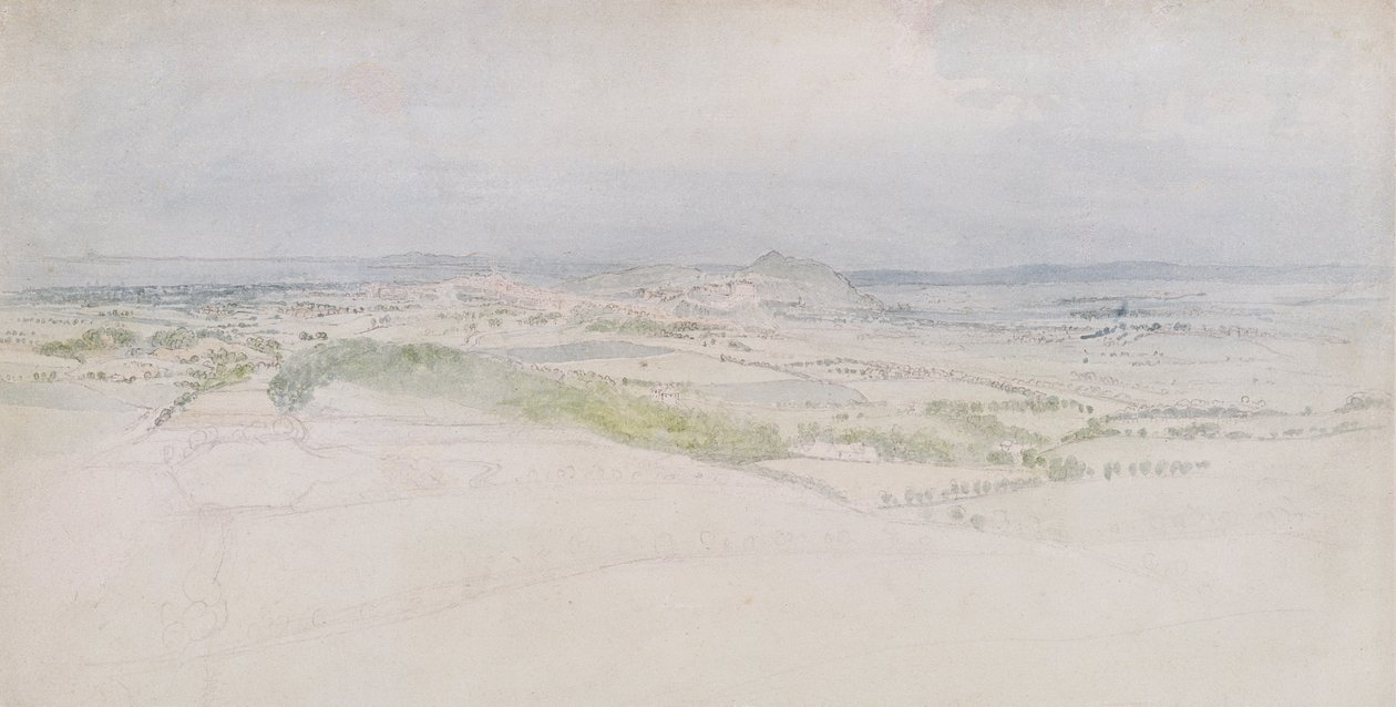 Een verre blik op Edinburgh, 1809 door Thomas Stothard