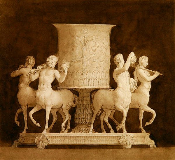 Ontwerp voor een zilveren kelk door Thomas Stothard