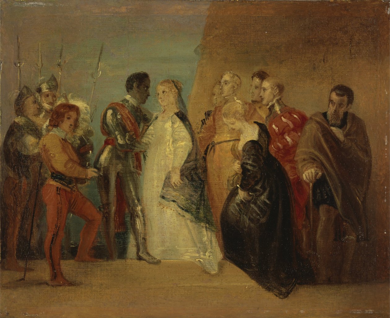 De terugkeer van Othello, uit Othello, Act II, Scene ii door Thomas Stothard