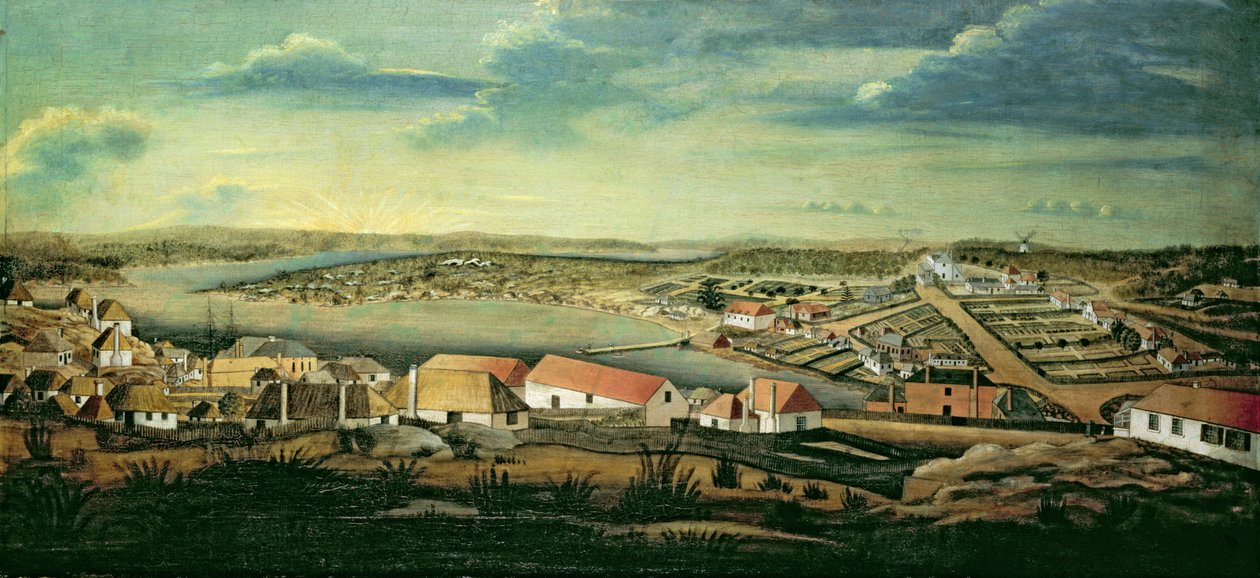 Sydney, hoofdstad van New South Wales, c.1800 door Thomas Watling