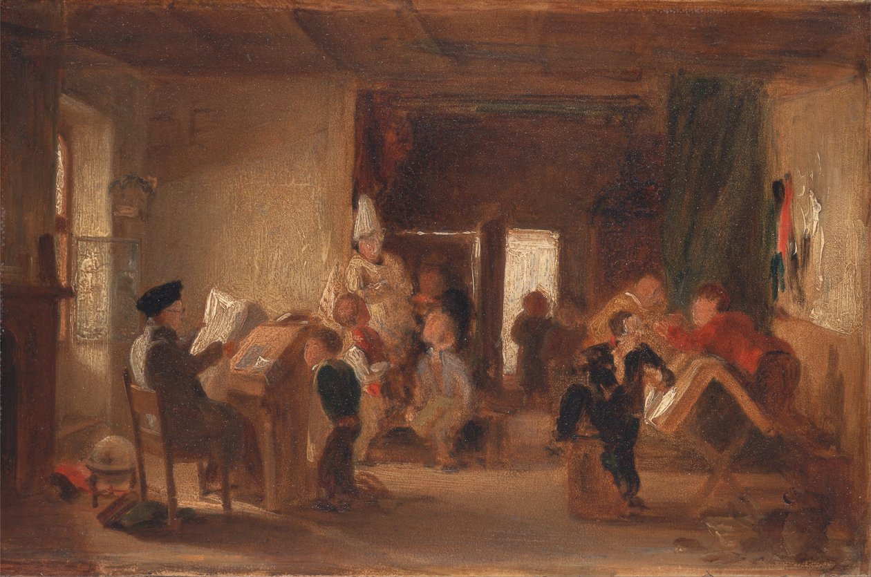 Een studie van het klaslokaal door Thomas Webster