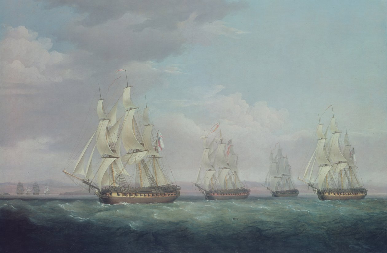 De verovering van de Santa Brigida, 1799 door Thomas Whitcombe
