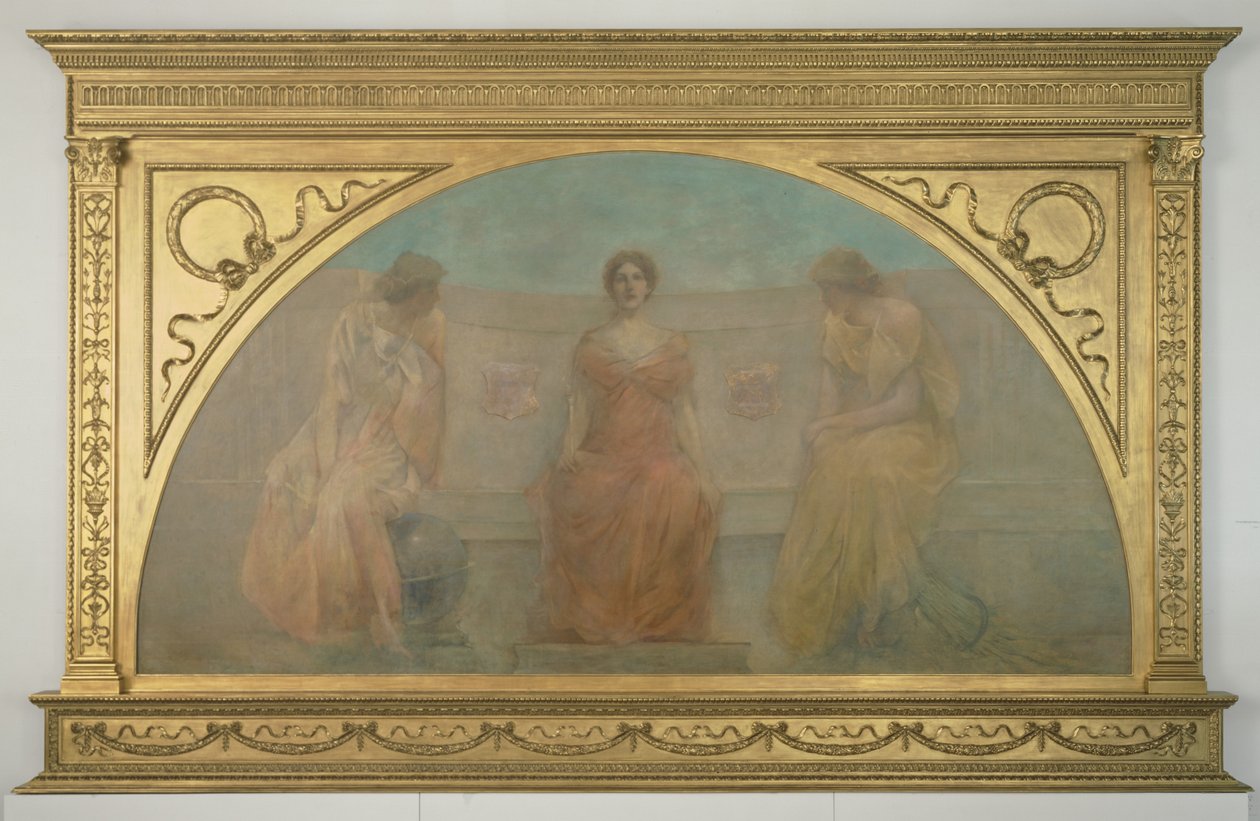 Handel en Landbouw Brengen Welvaart naar Detroit, 1900 door Thomas Wilmer Dewing