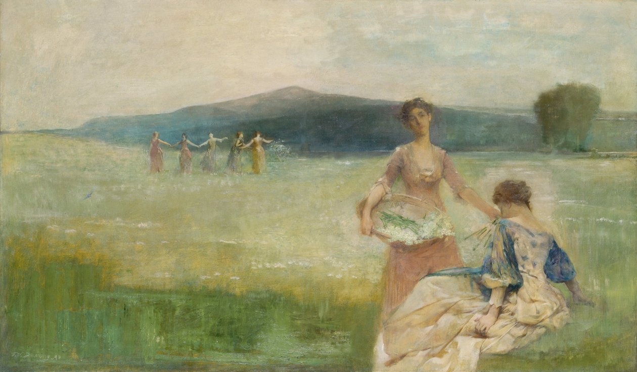 Lente door Thomas Wilmer Dewing