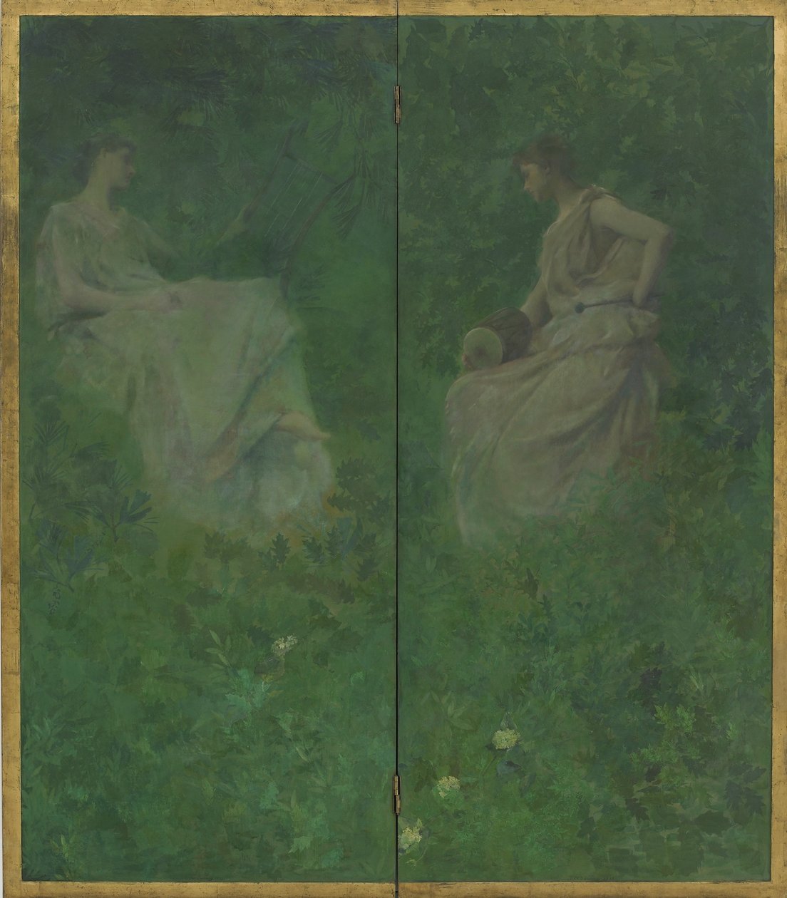 De Vier Sylvan Geluiden, 1896-97 door Thomas Wilmer Dewing