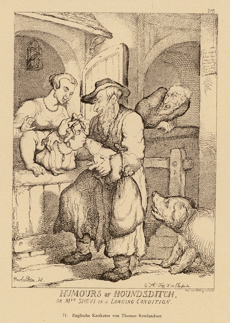 Humor van Houndsditch door Thomas (after) Rowlandson