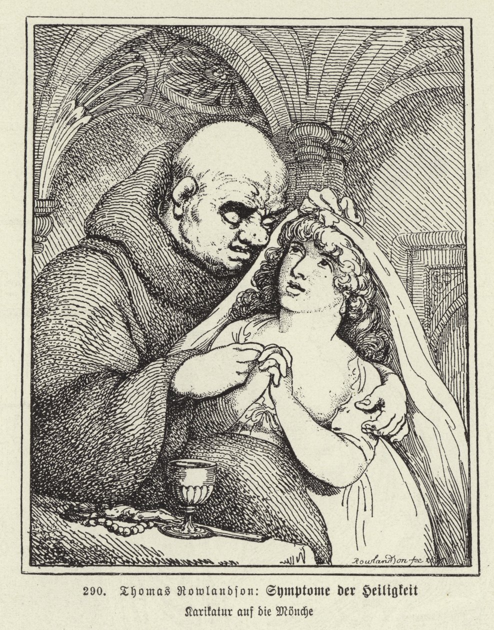 Symptomen van heiligheid (litho) door Thomas (after) Rowlandson