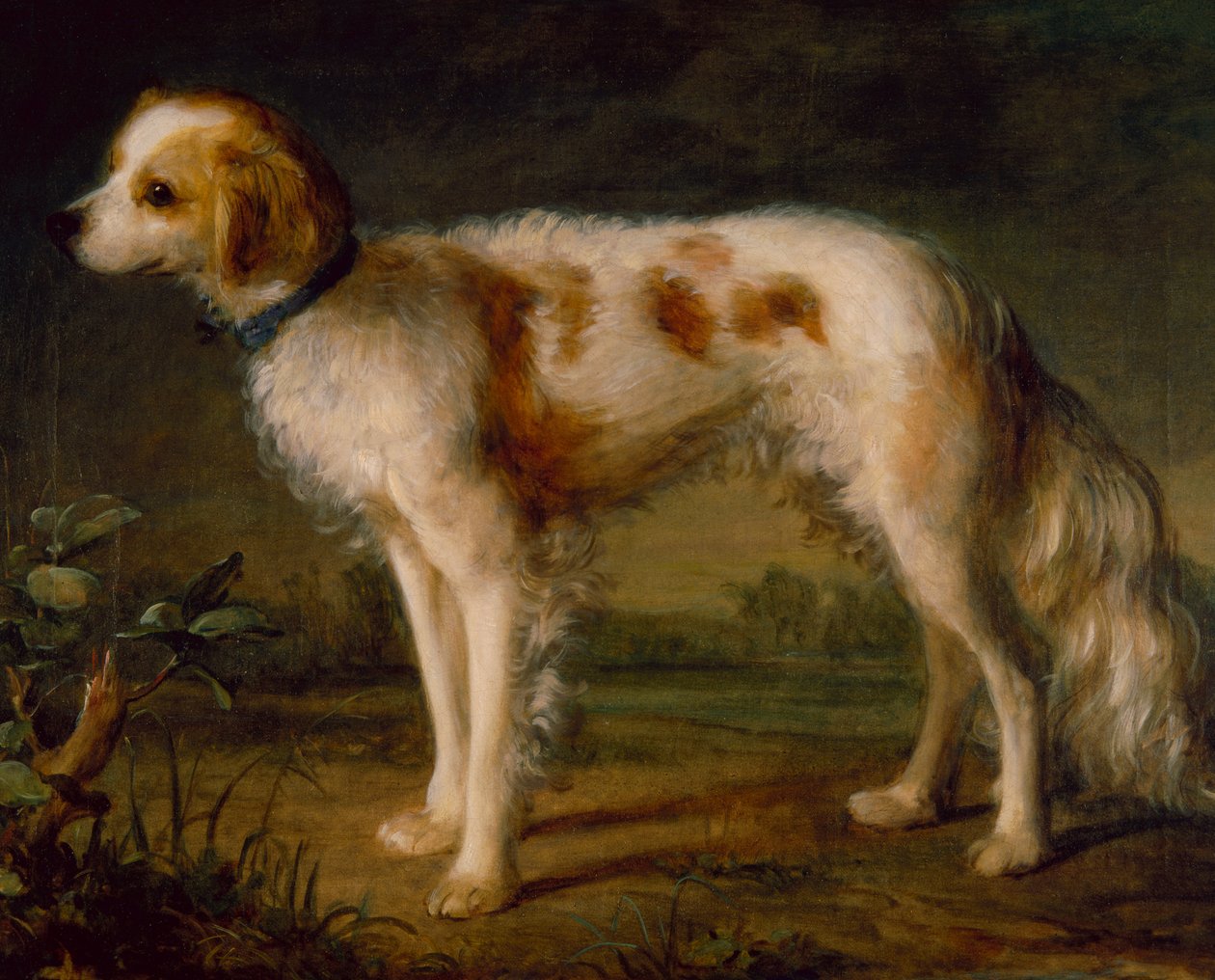 Een spaniël in een landschap door Thomas (circle of) Gainsborough
