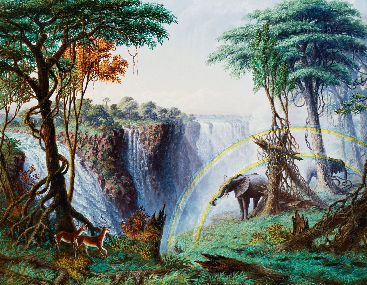 De Mosi-O-A-Tunya door Thomas Baines