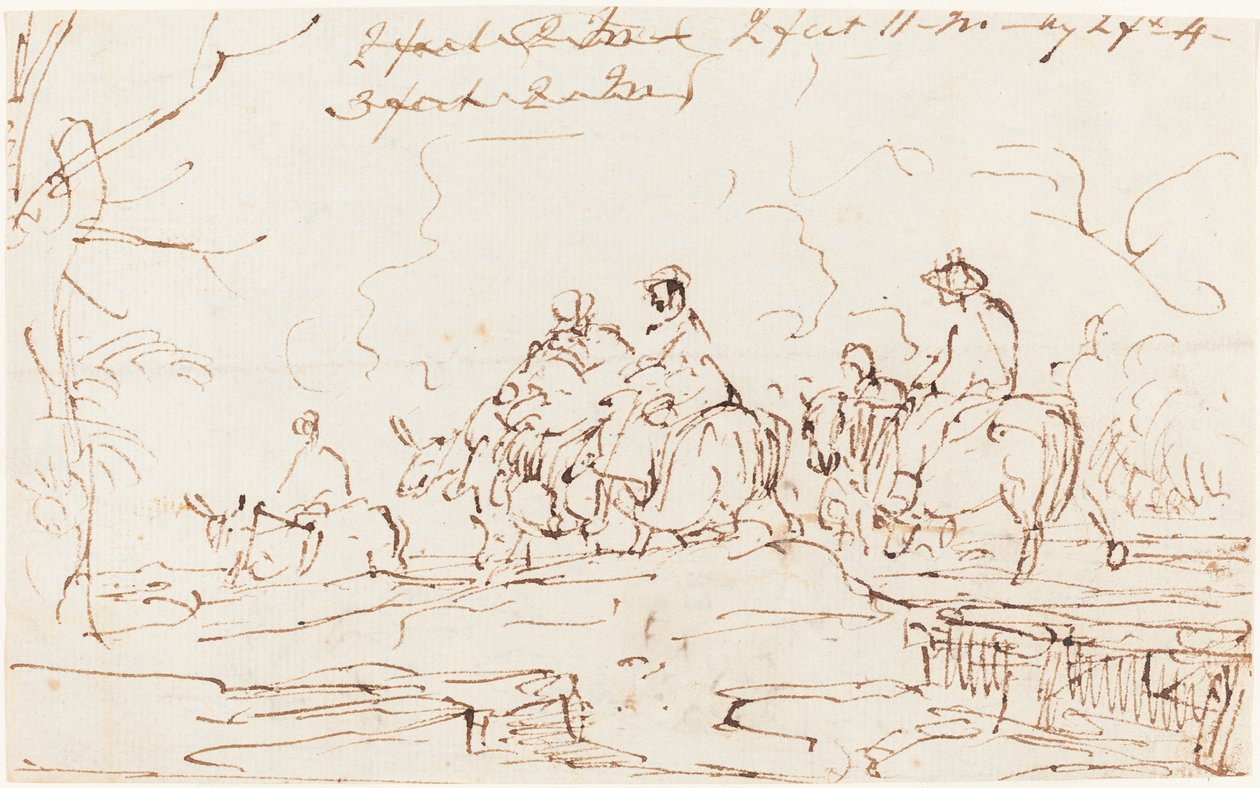 Figuren in een Landschap door Thomas Barker