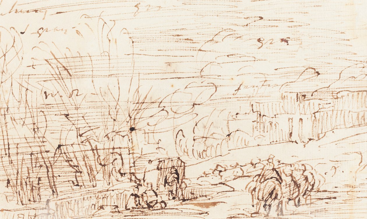 Figuren in een Landschap door Thomas Barker