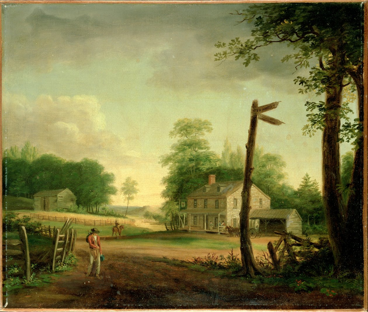 Wegherberg op route naar Philadelphia door Thomas Birch