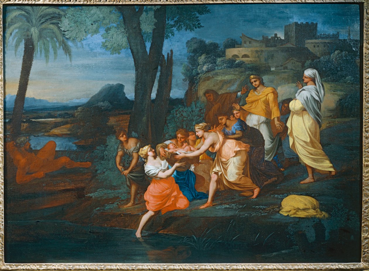 Moise sauve des eaux - Mozes gered van de wateren ... door Thomas Blanchet