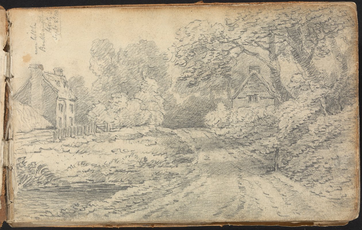 Album van Landschap- en Figurenstudies: Een Weg bij Berkhampstead, Hertfordshire. 8 Sept. 1811 door Thomas Bradshaw