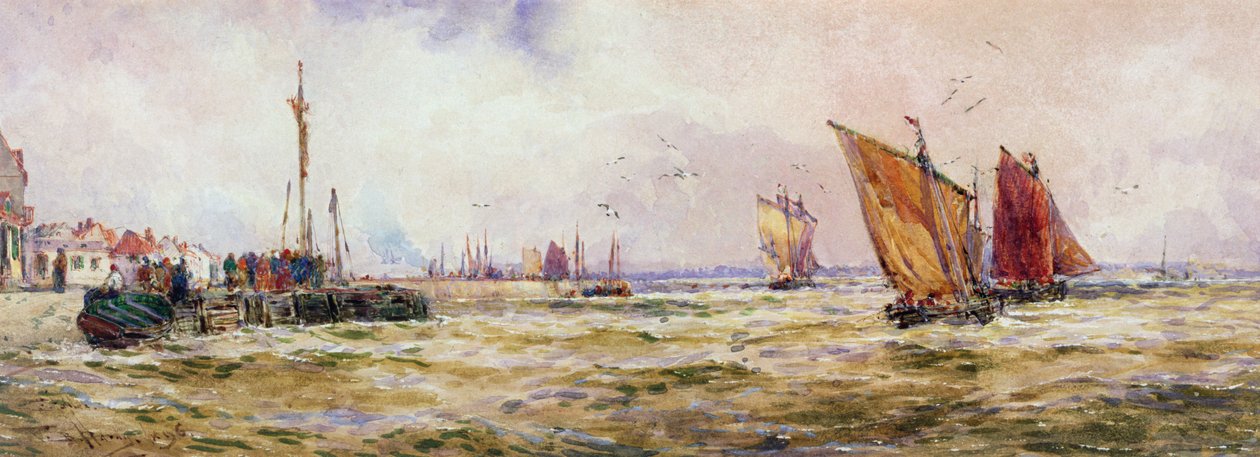 De Haven, 1896 door Thomas Bush Hardy