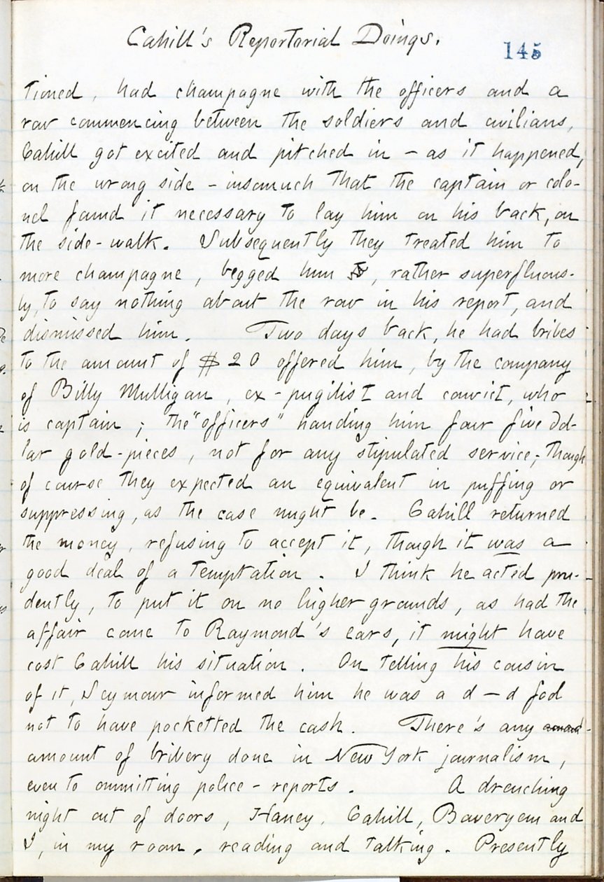 Dagboeken van Thomas Butler Gunn - Deel 16, pagina 166, 10 mei 1861 door Thomas Butler Gunn