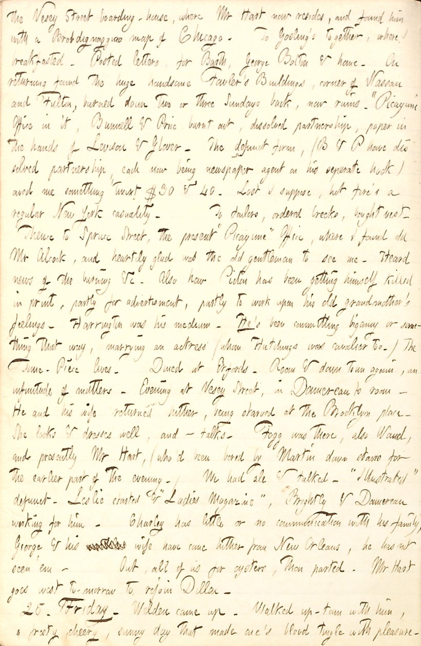 Dagboeken van Thomas Butler Gunn - Deel 6, pagina 206, 24-25 november 1853 door Thomas Butler Gunn