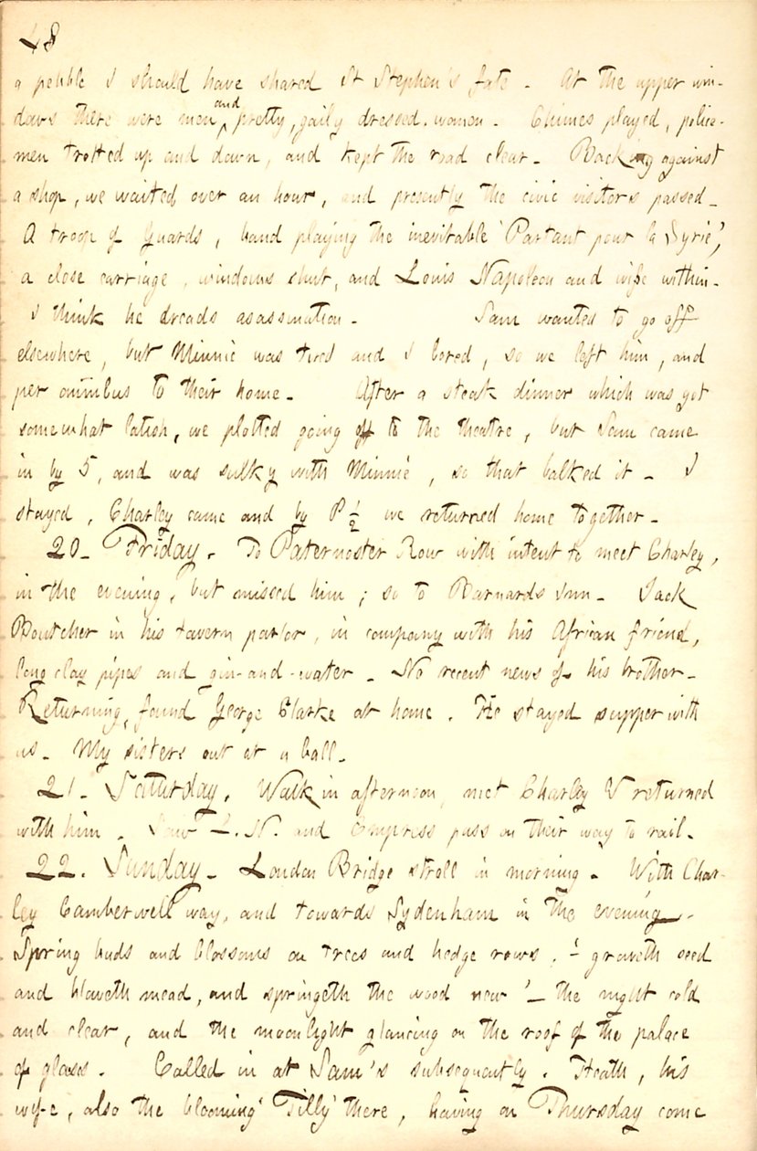 Thomas Butler Gunn Dagboeken - Deel 7, pagina 54, 19-22 april 1855 door Thomas Butler Gunn