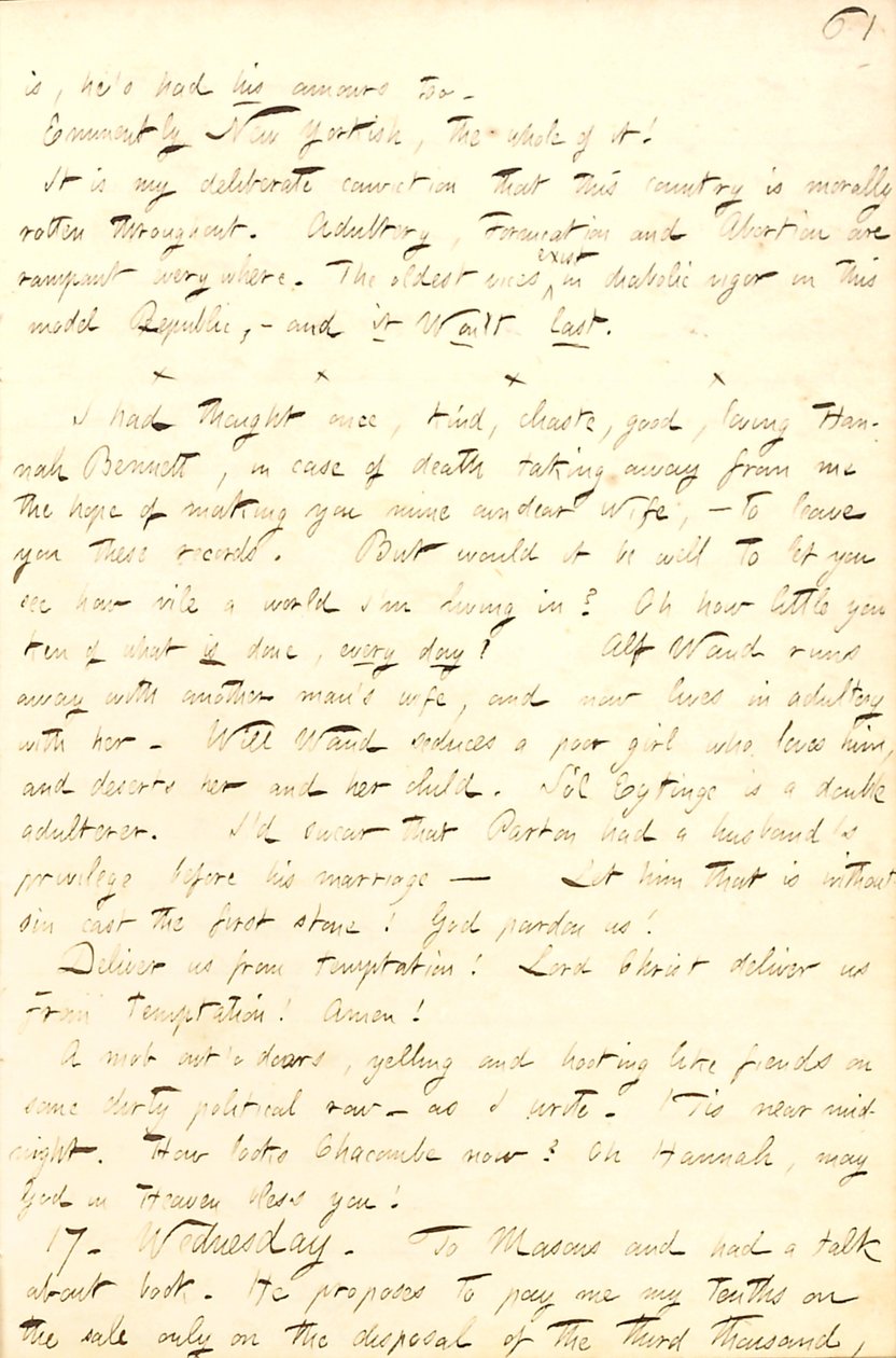 Thomas Butler Gunn Dagboeken- Volume 8, pagina 68, 16-17 september 1856 door Thomas Butler Gunn