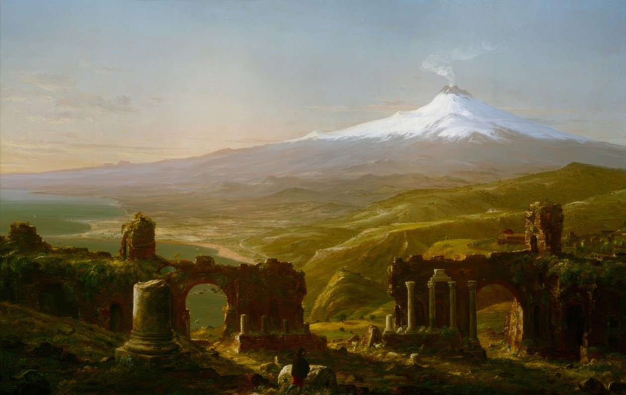 Mount Etna vanuit Taormina door Thomas Cole