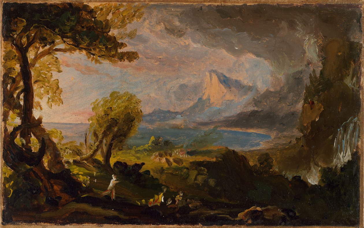 De loop van het rijk - De wilde staat door Thomas Cole