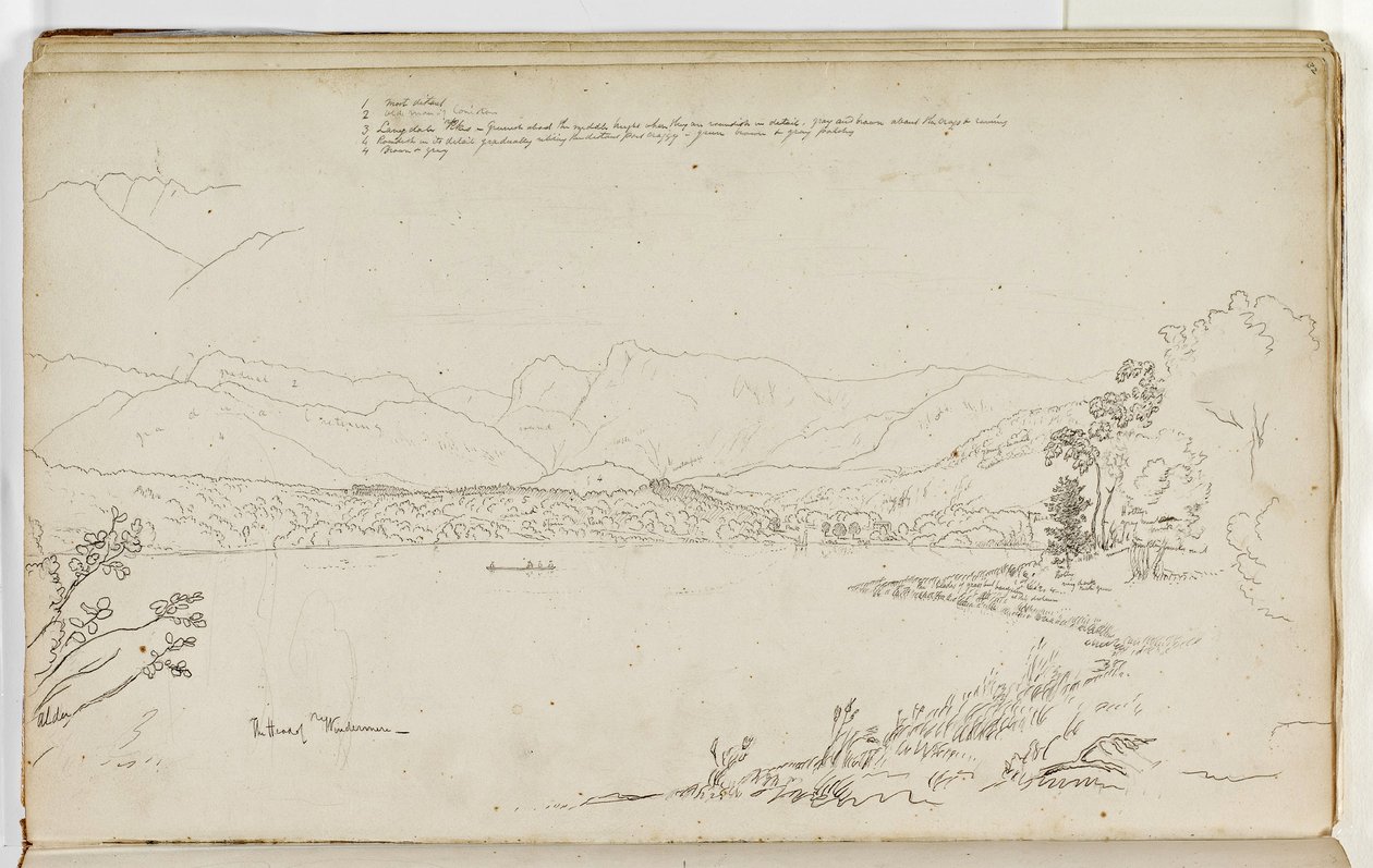 Het hoofd van Windermere, Lake District, Engeland, 1829 door Thomas Cole
