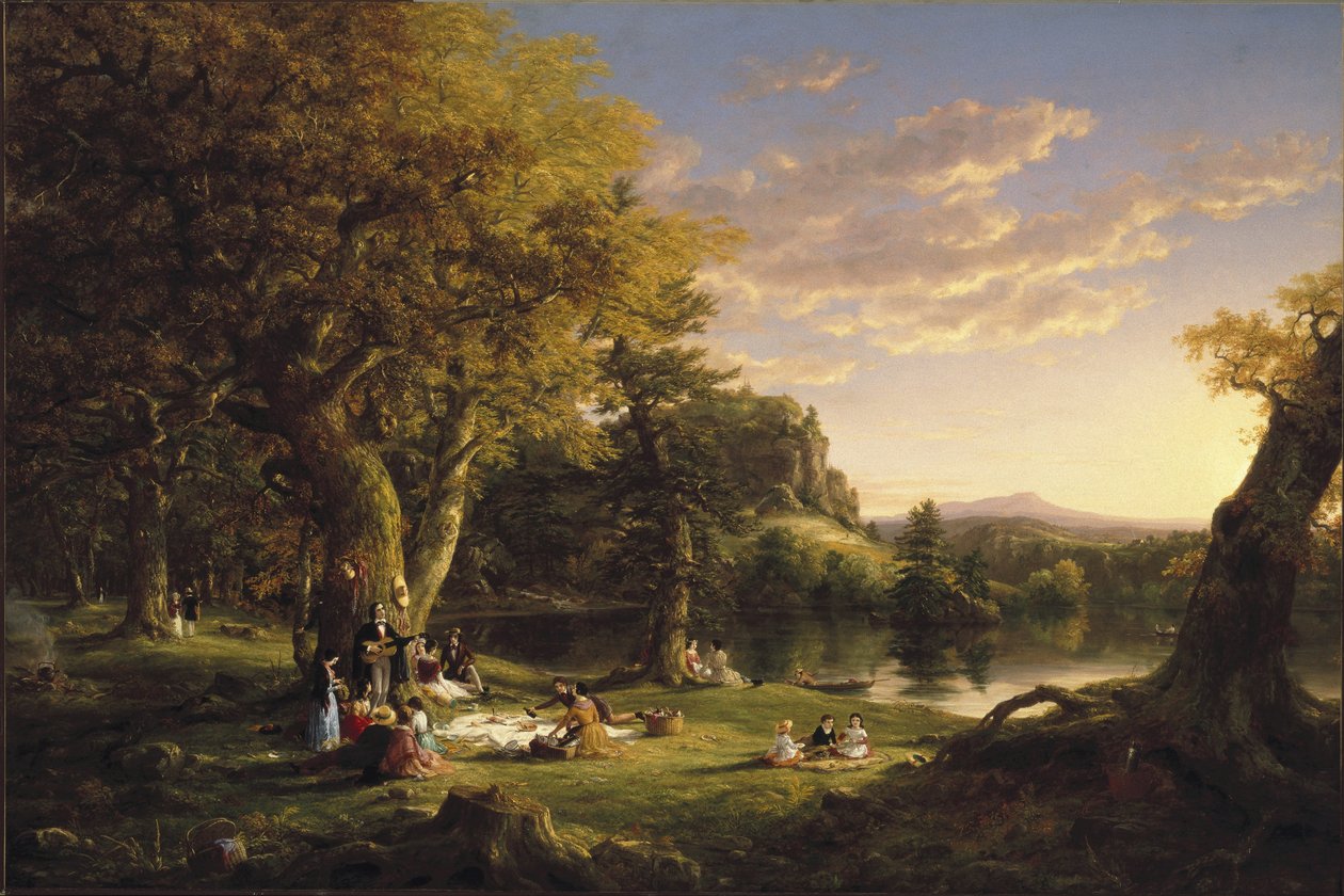 De picknick door Thomas Cole