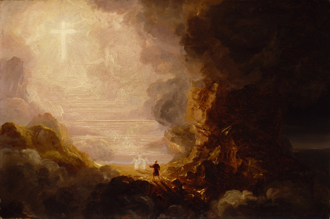 De Pelgrim van het Kruis aan het Einde van Zijn Reis, c. 1846-48 door Thomas Cole