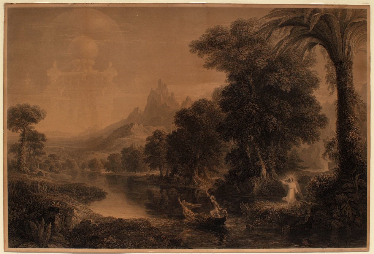 De reis van het leven, II, jeugd door Thomas Cole