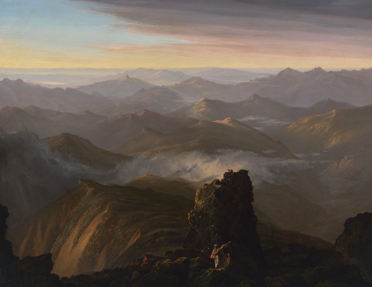 Uitzicht vanaf nabij de top van Mount Washington, N.H. door Thomas Cole