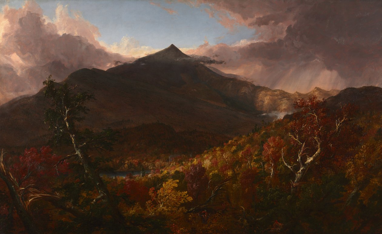Uitzicht op Schroon Mountain, Essex County, New York, Na een Storm door Thomas Cole