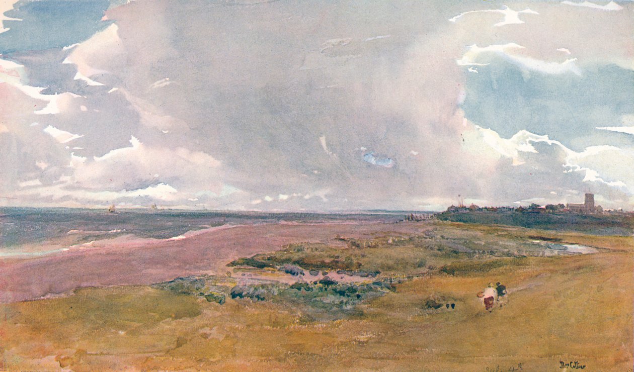 Southwold vanaf het Strand, c1860-1890, 1906 door Thomas Collier