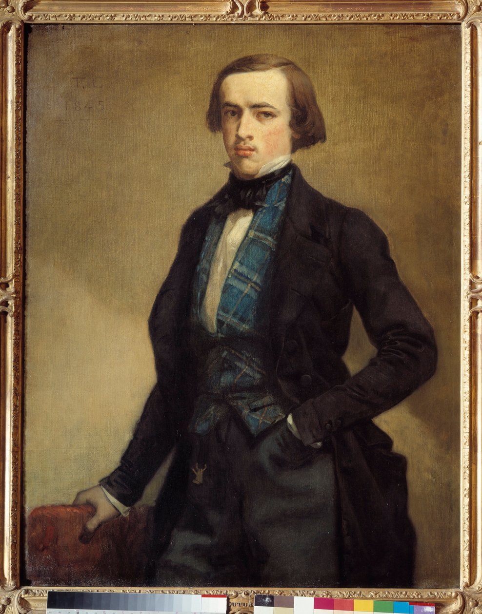 Portret van Adolphe Moreau (1800-1859), vader van Etienne Moreau-Nelaton door Thomas Couture