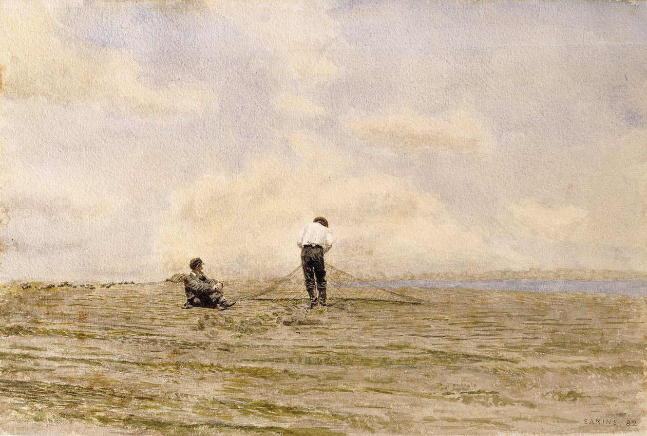Het Net Repareren, 1882 door Thomas Cowperthwait Eakins